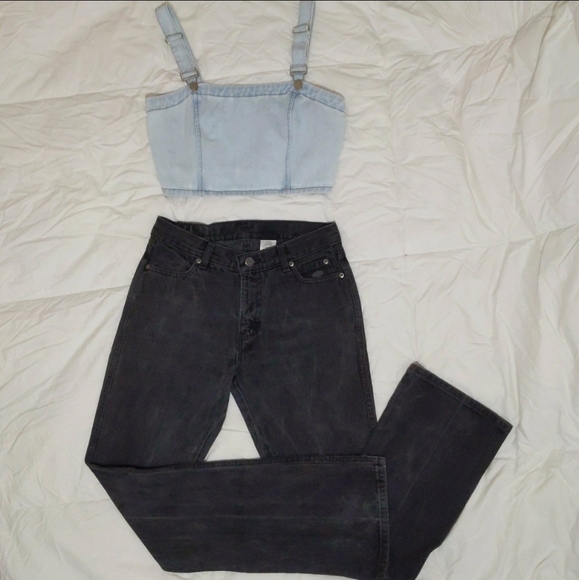 Faded Black Harley Davidson Jeans - Picture 1 of 4